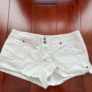 Ladies white jean shorts